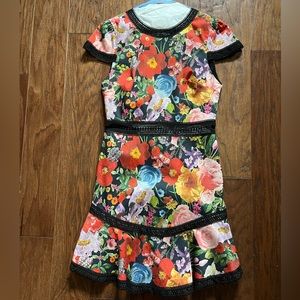 Alice + Olivia Rapunzel Fit Flare Dress in Blooming